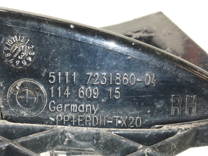 Recambio de rejilla paragolpes derecha para bmw serie 5 lim. (f10) 530d xdrive referencia OEM IAM 51117200700  