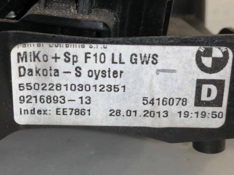 Recambio de apoyabrazos central para bmw serie 5 lim. (f10) 530d xdrive referencia OEM IAM 03F10100051 921689313 