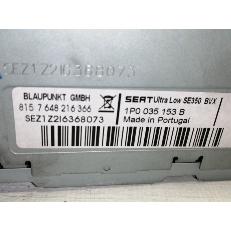 Recambio de sistema audio / radio cd para seat leon (1p1) reference referencia OEM IAM 8157648216366  