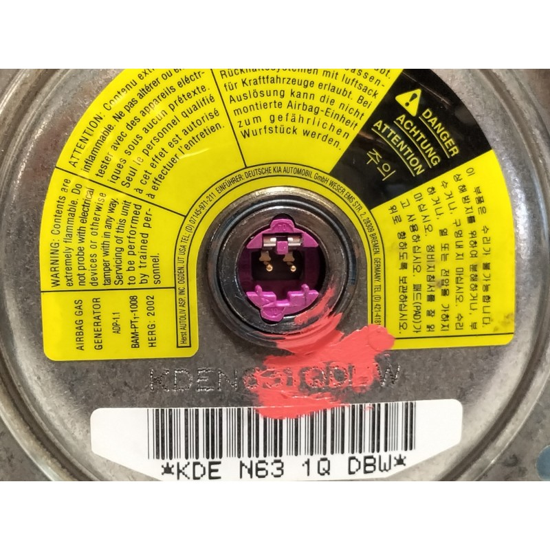 Recambio de airbag delantero izquierdo para kia sorento 2.5 crdi ex referencia OEM IAM 569203E000 600992700B 