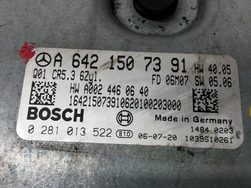 Recambio de centralita motor uce para mercedes-benz clase s (w221) berlina 320 / 350 cdi (221.022) referencia OEM IAM A002446064
