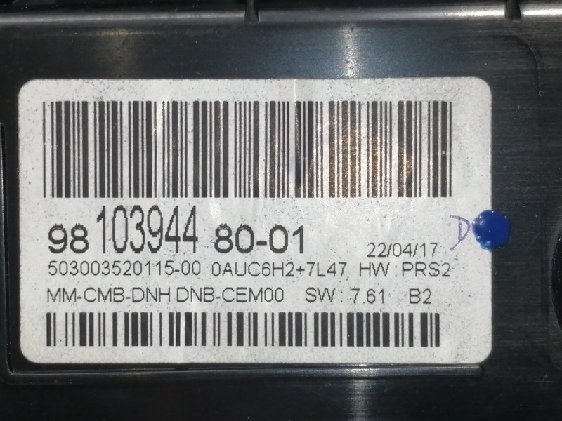 Recambio de cuadro instrumentos para peugeot 3008 active referencia OEM IAM 9810394480 503003520115 5550035208