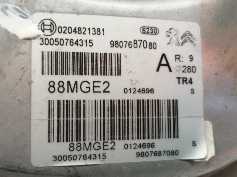 Recambio de servofreno para peugeot 3008 active referencia OEM IAM 9807687080 30050764315 / 820537S1664 0204821381