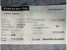 Recambio de guantera para opel insignia berlina cosmo referencia OEM IAM 13308551 13308550 / 662572168 1014668 / 13308554 / 1191 2