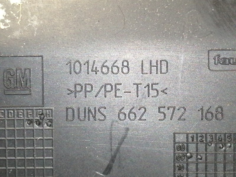Recambio de guantera para opel insignia berlina cosmo referencia OEM IAM 13308551 13308550 / 662572168 1014668 / 13308554 / 1191