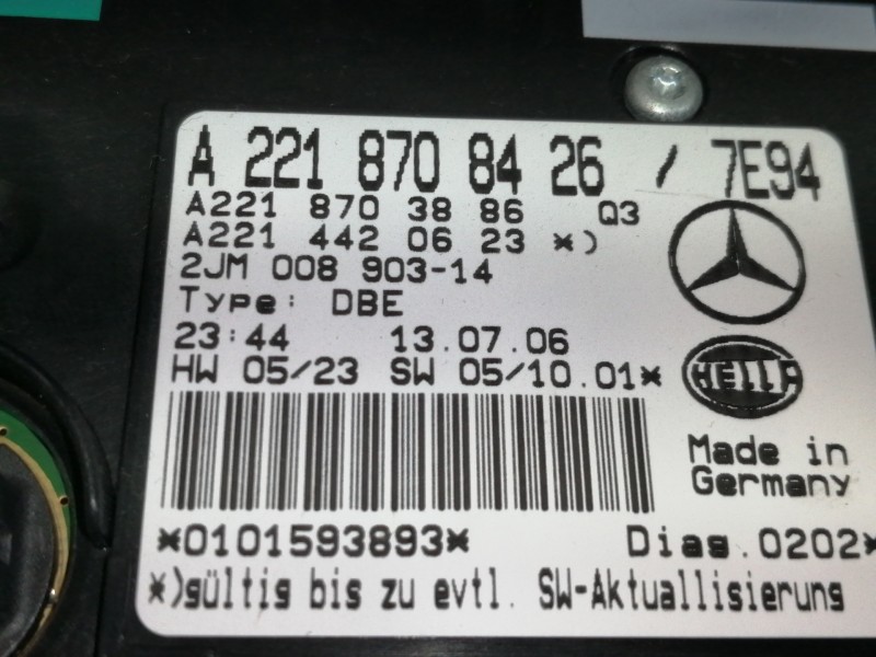 Recambio de luz interior para mercedes-benz clase s (w221) berlina 320 / 350 cdi (221.022) referencia OEM IAM A2218708426  