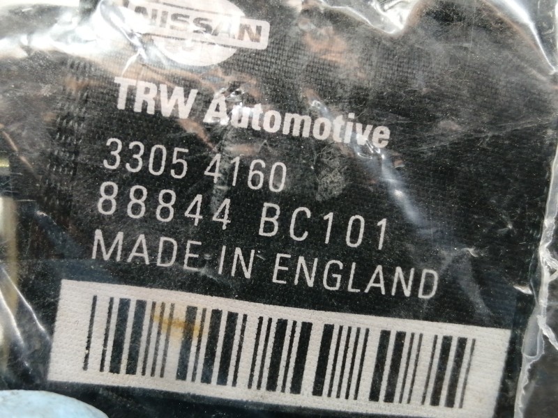 Recambio de cinturon seguridad trasero izquierdo para nissan micra c+c (ck12e) acenta referencia OEM IAM 33054160 88844BC101 