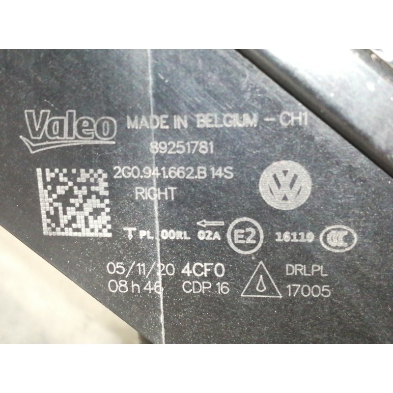 Recambio de piloto delantero derecho para volkswagen polo advance referencia OEM IAM L90098866 2G0941662B14S 89251781 L90115239 