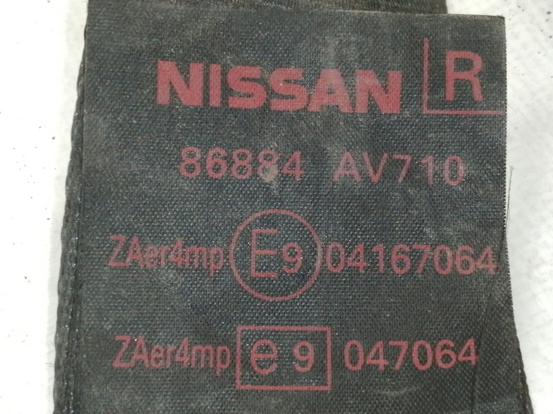 Recambio de cinturon seguridad delantero derecho para nissan primera berlina (p12) acenta referencia OEM IAM 86884AV710  