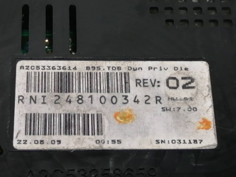 Recambio de cuadro instrumentos para renault megane iii coupe dynamique referencia OEM IAM RNI248100342R  