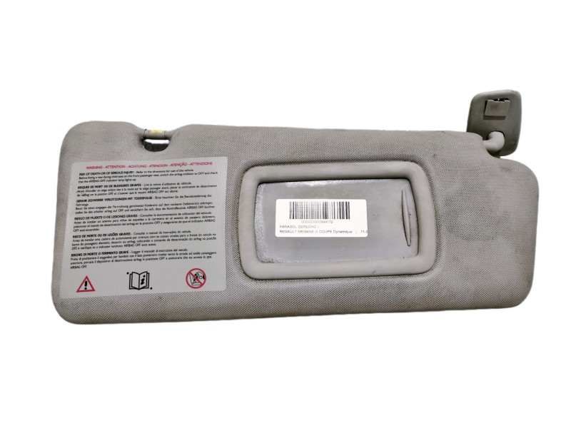 Recambio de parasol derecho para renault megane iii coupe dynamique referencia OEM IAM 964007324R  