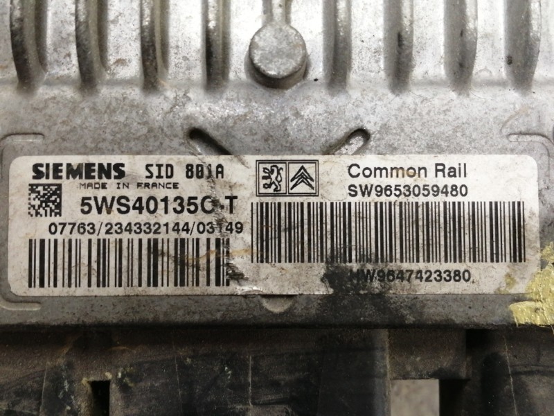 Recambio de centralita motor uce para citroën xsara coupe 2.0 hdi premier (66kw) referencia OEM IAM 5WS40135CT SW9653059480 9653