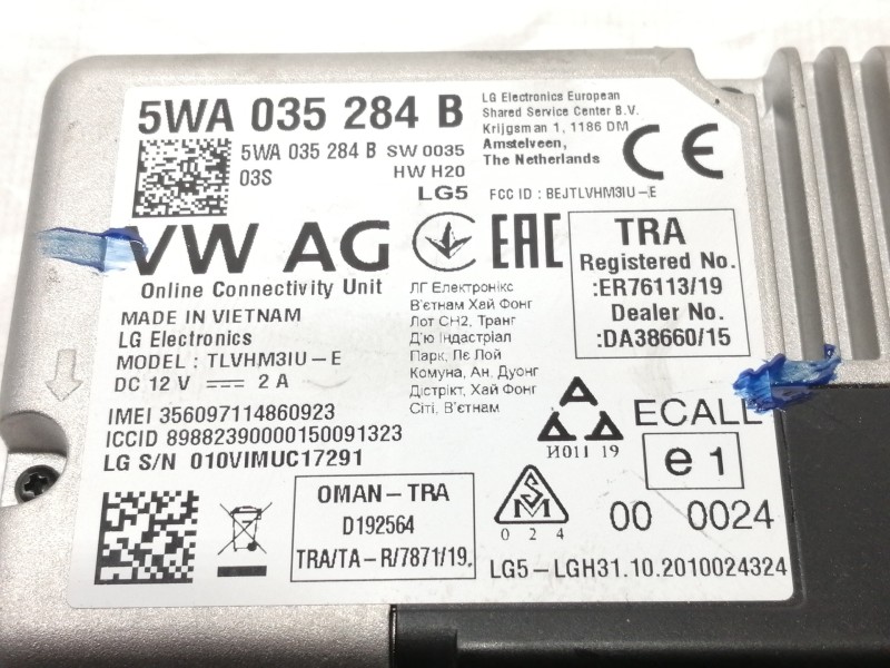 Recambio de modulo electronico para volkswagen polo advance referencia OEM IAM 5WA035284B  
