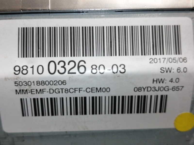 Recambio de pantalla multifuncion para peugeot 3008 active referencia OEM IAM 9810032680 08YD3J0G657 / 555018803300 503018800206