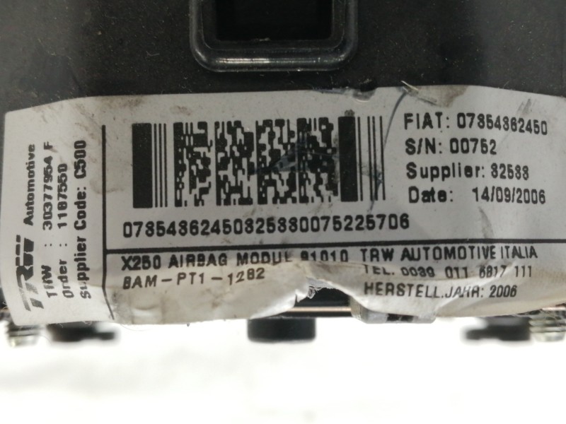 Recambio de airbag delantero izquierdo para citroën jumper caja cerrada (06.2006 =>) 30 l1h1 hdi 100 referencia OEM IAM 07854862