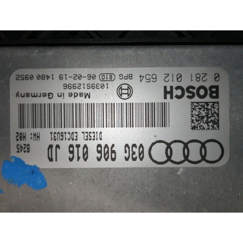 Recambio de centralita motor uce para audi a4 berlina (8e) 2.0 tdi 16v (103kw) referencia OEM IAM 03G906016JD 1039S12996 / 02810