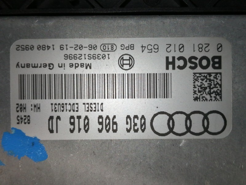 Recambio de centralita motor uce para audi a4 berlina (8e) 2.0 tdi 16v (103kw) referencia OEM IAM 03G906016JD 1039S12996 / 02810