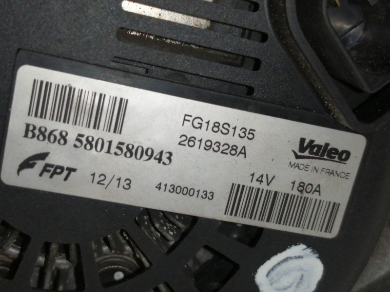 Recambio de alternador para iveco daily ka referencia OEM IAM 5801580943 B8685801580943 FG18S135