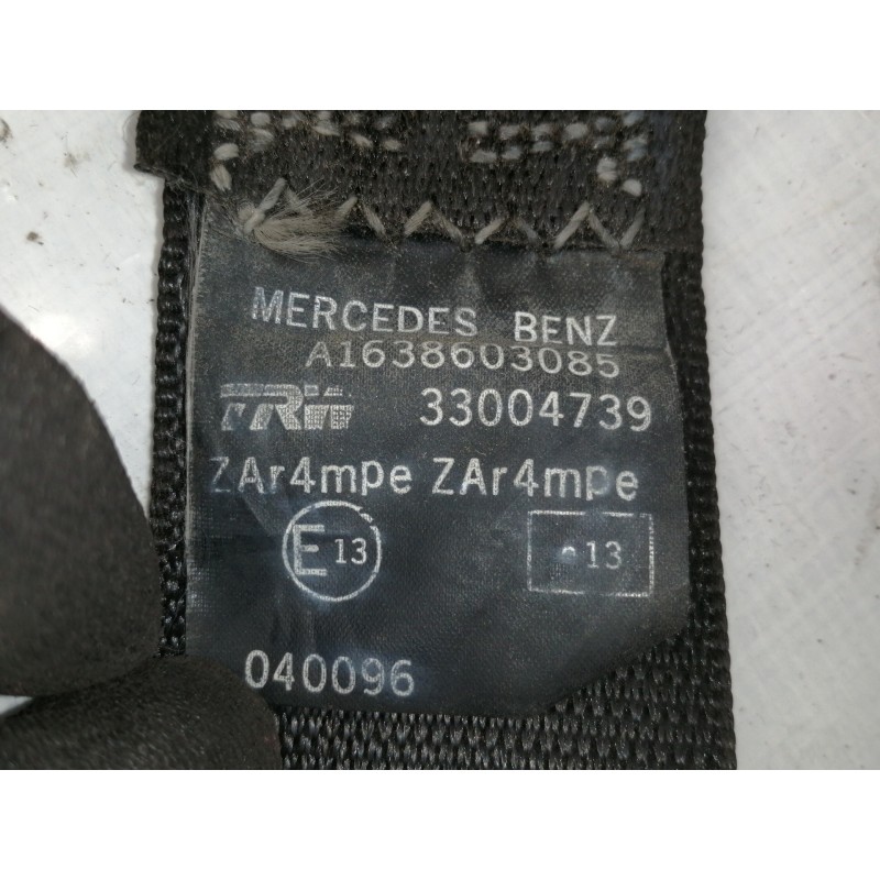Recambio de cinturon seguridad delantero derecho para mercedes-benz clase m (w163) 270 cdi (163.113) referencia OEM IAM A1638603