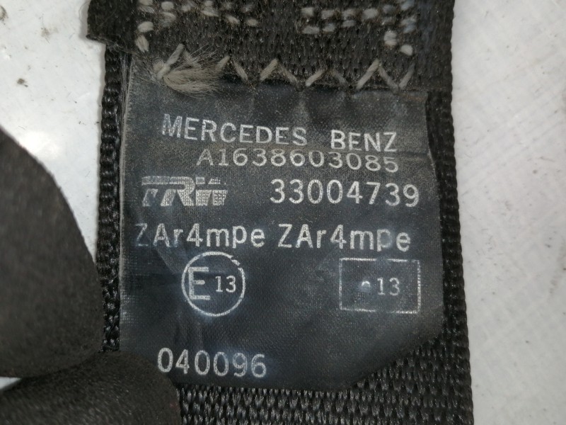 Recambio de cinturon seguridad delantero derecho para mercedes-benz clase m (w163) 270 cdi (163.113) referencia OEM IAM A1638603