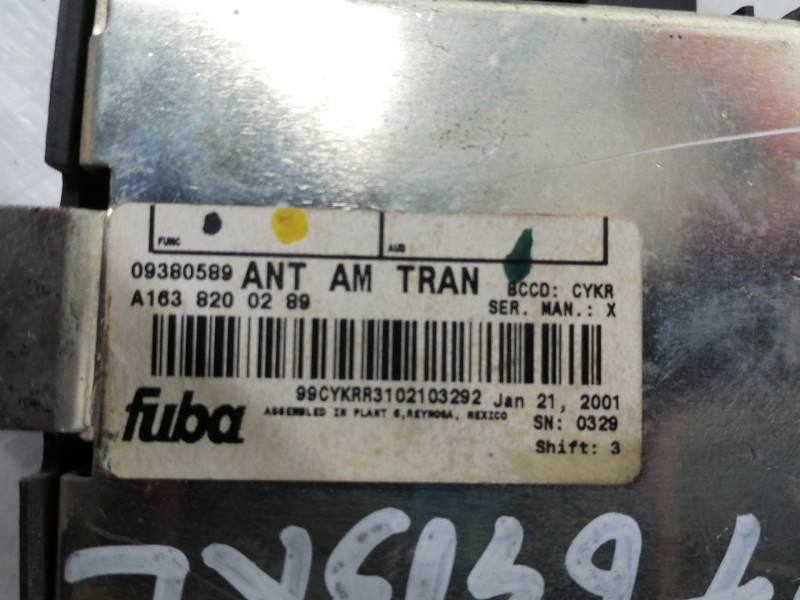 Recambio de antena para mercedes-benz clase m (w163) 270 cdi (163.113) referencia OEM IAM A1638200289  