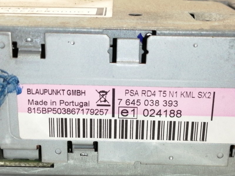 Recambio de sistema audio / radio cd para peugeot 307 berlina (s2) d-sign referencia OEM IAM 96606464  