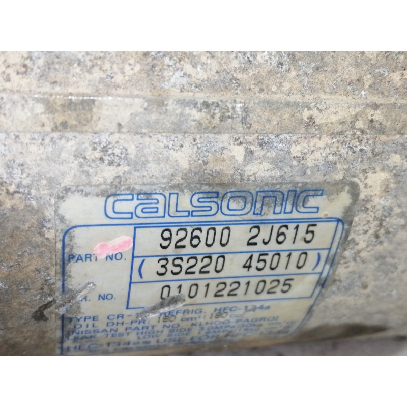 Recambio de compresor aire acondicionado para nissan primera berlina (p11) comfort referencia OEM IAM 926002J615  