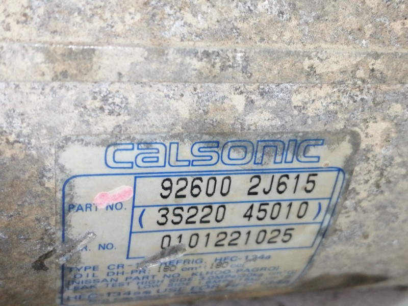 Recambio de compresor aire acondicionado para nissan primera berlina (p11) comfort referencia OEM IAM 926002J615  