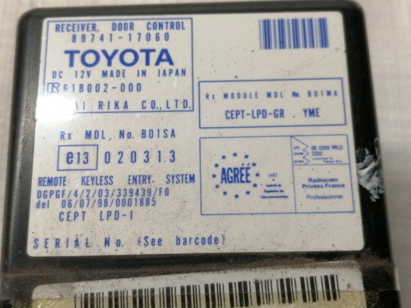 Recambio de modulo electronico para toyota mr 2 roadster (w30) 1.8 referencia OEM IAM 8974117060  