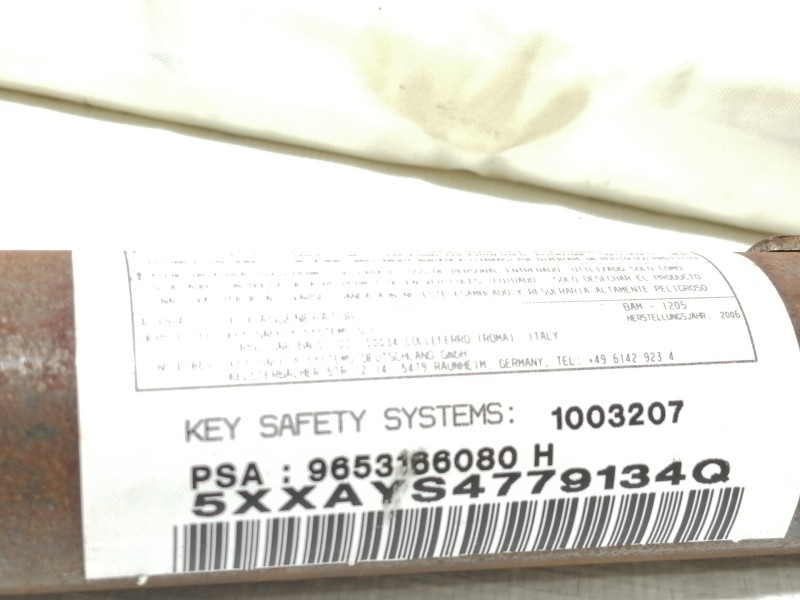 Recambio de airbag cortina delantero derecho para peugeot 307 berlina (s2) d-sign referencia OEM IAM 9653166080H  