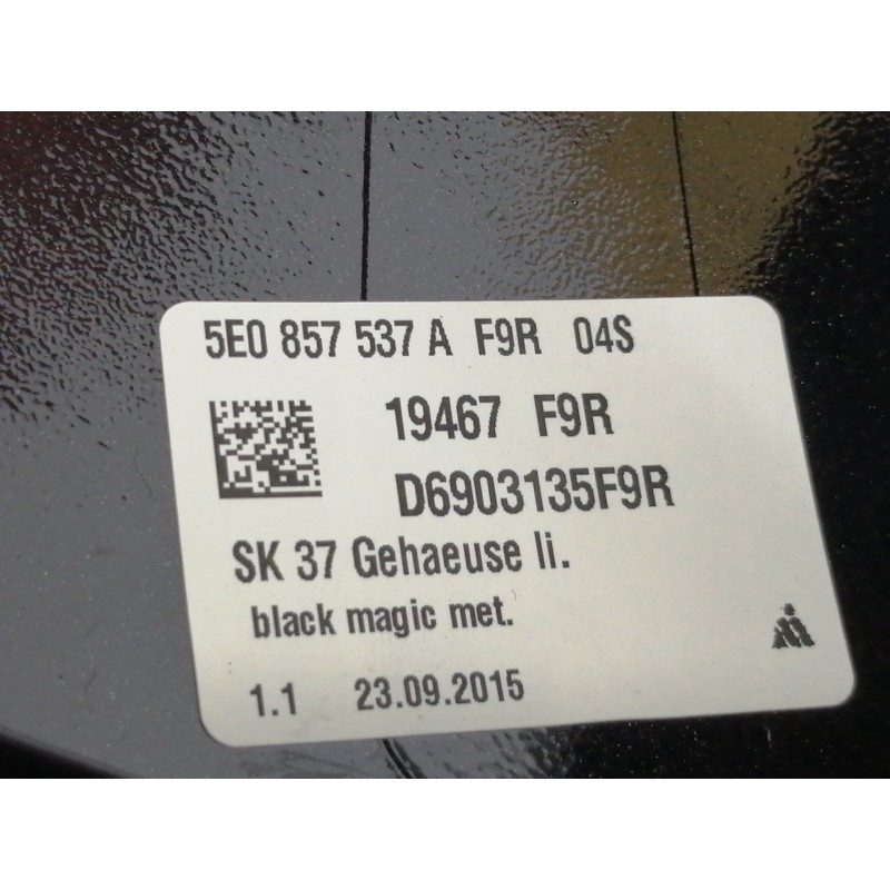 Recambio de carcasa retrovisor izquierdo para skoda octavia combi (5e5) active referencia OEM IAM 5E0857538A  