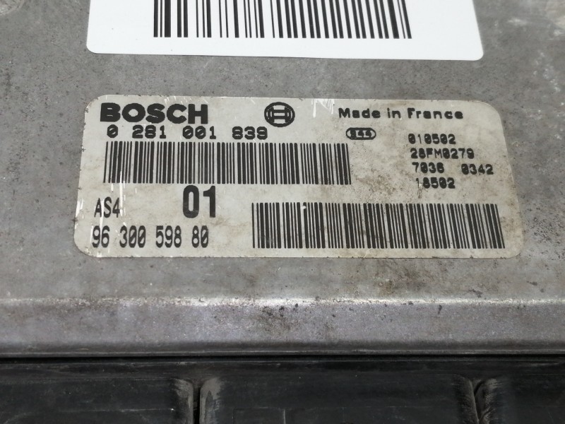 Recambio de centralita motor uce para citroën saxo 1.5 d x referencia OEM IAM 0281001839  