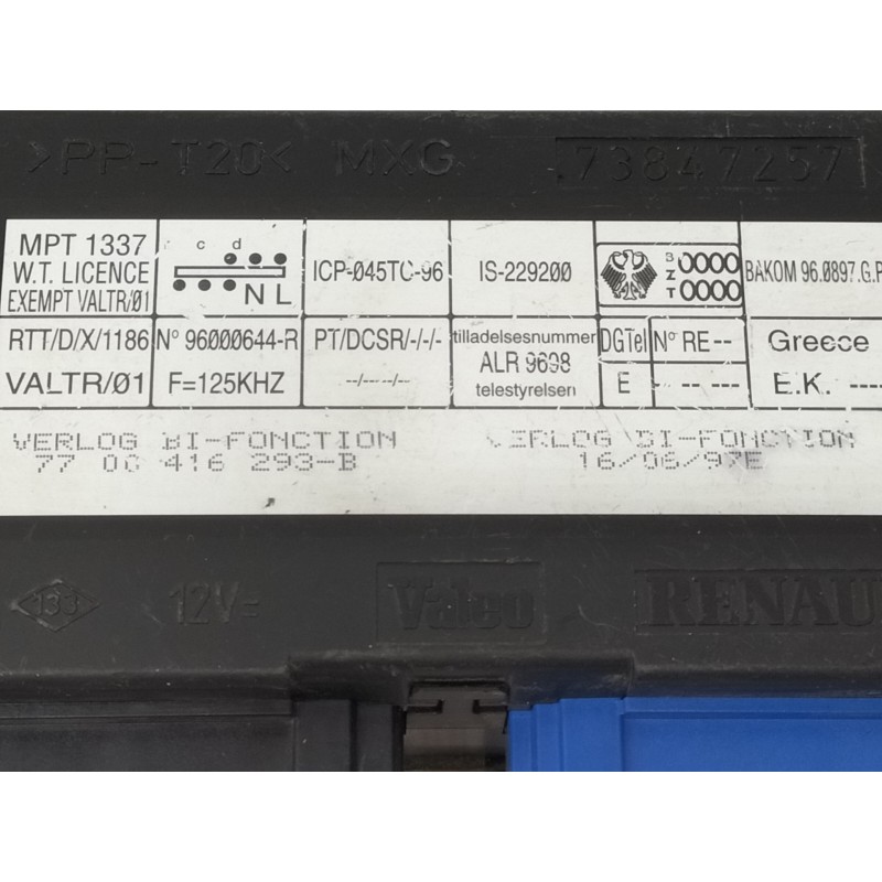 Recambio de modulo electronico para renault laguna (b56) 1.9 dti diesel cat referencia OEM IAM 73847257C  