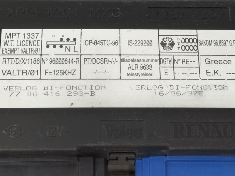 Recambio de modulo electronico para renault laguna (b56) 1.9 dti diesel cat referencia OEM IAM 73847257C  