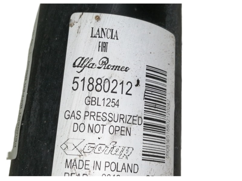 Recambio de amortiguador trasero izquierdo para peugeot bipper básico referencia OEM IAM 51880212  