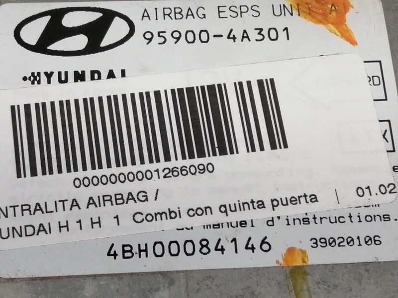 Recambio de centralita airbag para hyundai h 1 h 1 combi con quinta puerta referencia OEM IAM 959004A301  