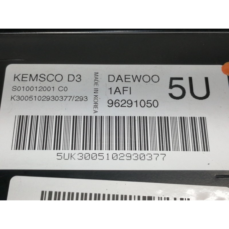 Recambio de centralita motor uce para daewoo matiz cd referencia OEM IAM 96291050 S010012001 