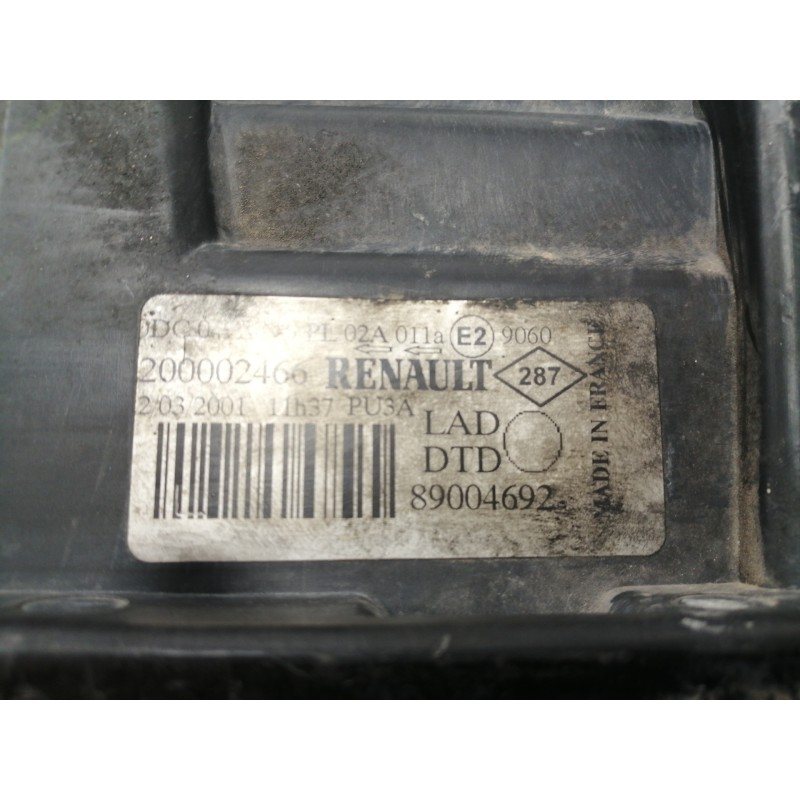 Recambio de faro derecho para renault laguna ii (bg0) authentique referencia OEM IAM 8200002466 89004692 