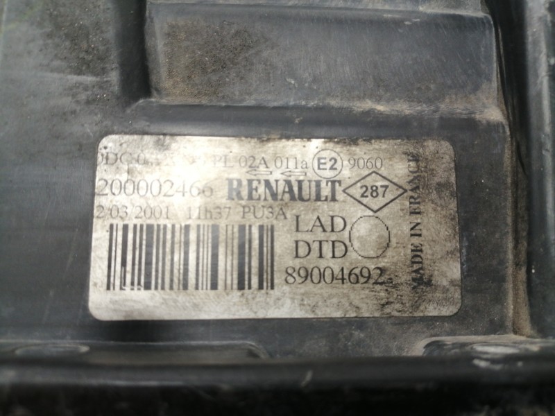 Recambio de faro derecho para renault laguna ii (bg0) authentique referencia OEM IAM 8200002466 89004692 