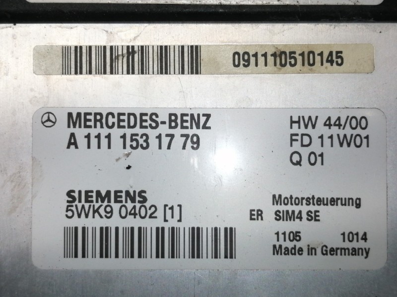 Recambio de centralita motor uce para mercedes-benz clase c (w203) sportcoupe c 180 (203.735) referencia OEM IAM A1111531779 5WK