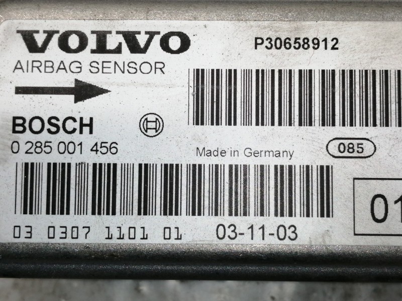 Recambio de centralita airbag para volvo s60 berlina d5 referencia OEM IAM 0285001456 P30658912 030307110101