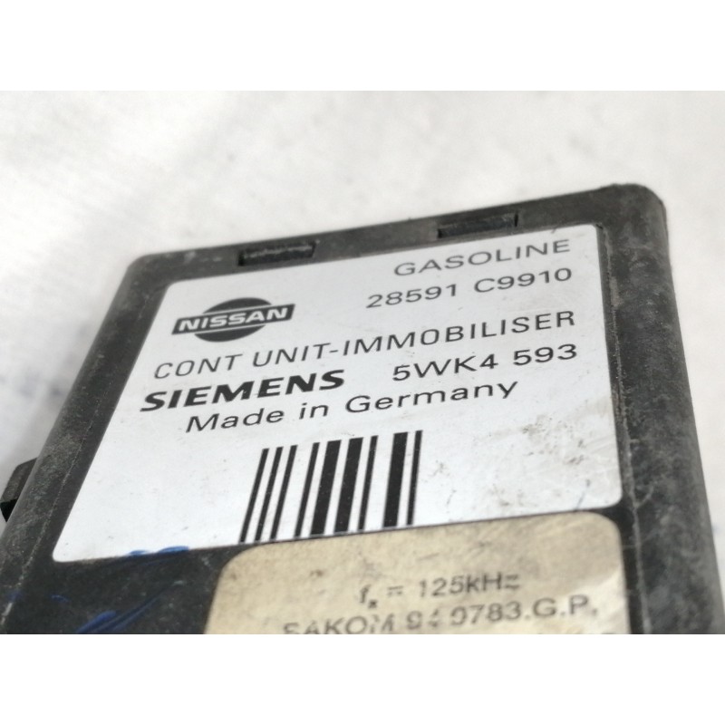 Recambio de centralita inmovilizador para nissan almera (n15) gx referencia OEM IAM 28591C9910  