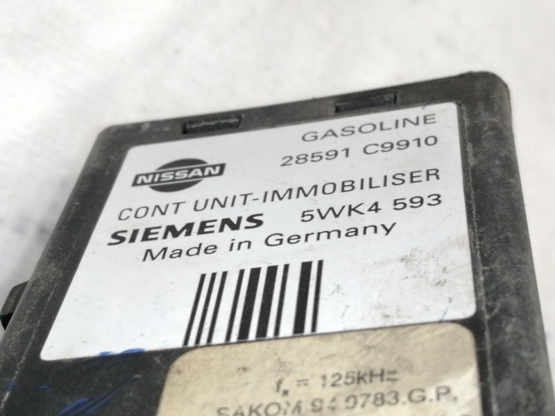 Recambio de centralita inmovilizador para nissan almera (n15) gx referencia OEM IAM 28591C9910  