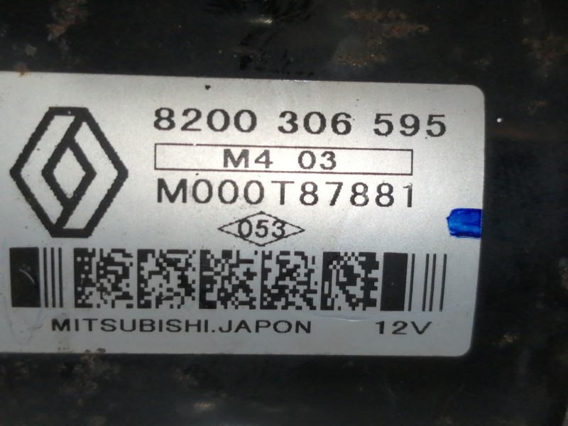 Recambio de motor arranque para renault scenic ii confort authentique referencia OEM IAM 8200306595  