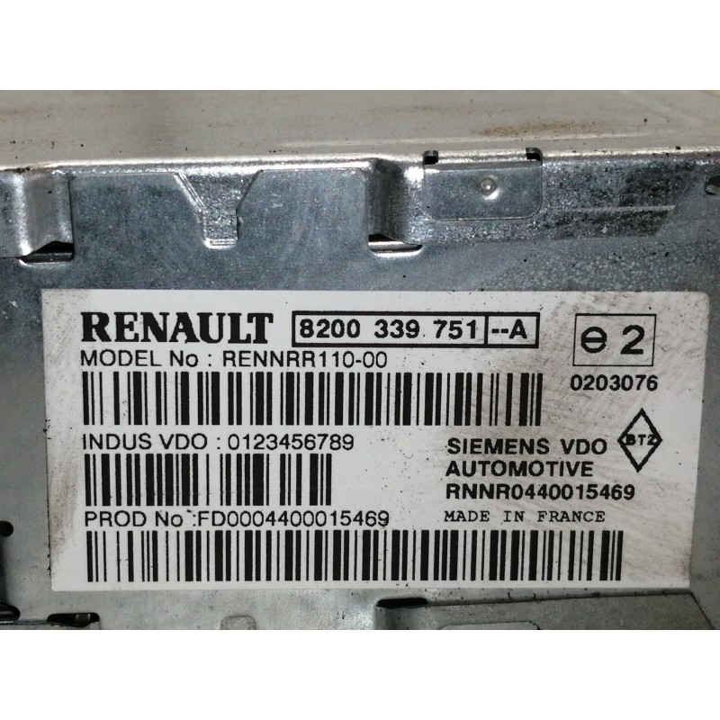 Recambio de sistema navegacion gps para renault laguna ii grandtour (kg0) dynamique referencia OEM IAM 8200339751A 0123456789 FD