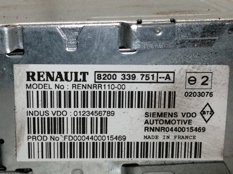 Recambio de sistema navegacion gps para renault laguna ii grandtour (kg0) dynamique referencia OEM IAM 8200339751A 0123456789 FD