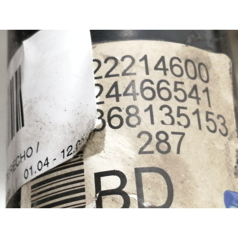 Recambio de amortiguador delantero derecho para opel astra h berlina elegance referencia OEM IAM 22214600  