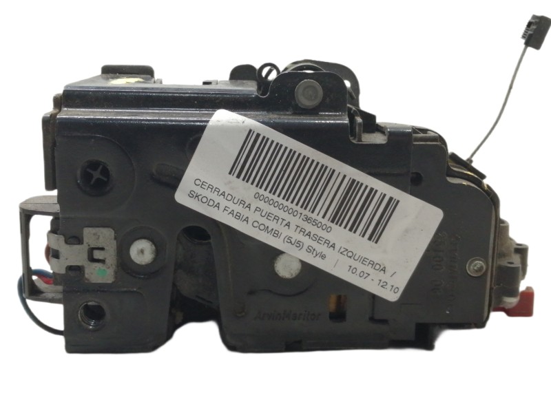 Recambio de cerradura puerta trasera izquierda para skoda fabia combi (5j5) style referencia OEM IAM 5J1837015 WL3CZA03780 