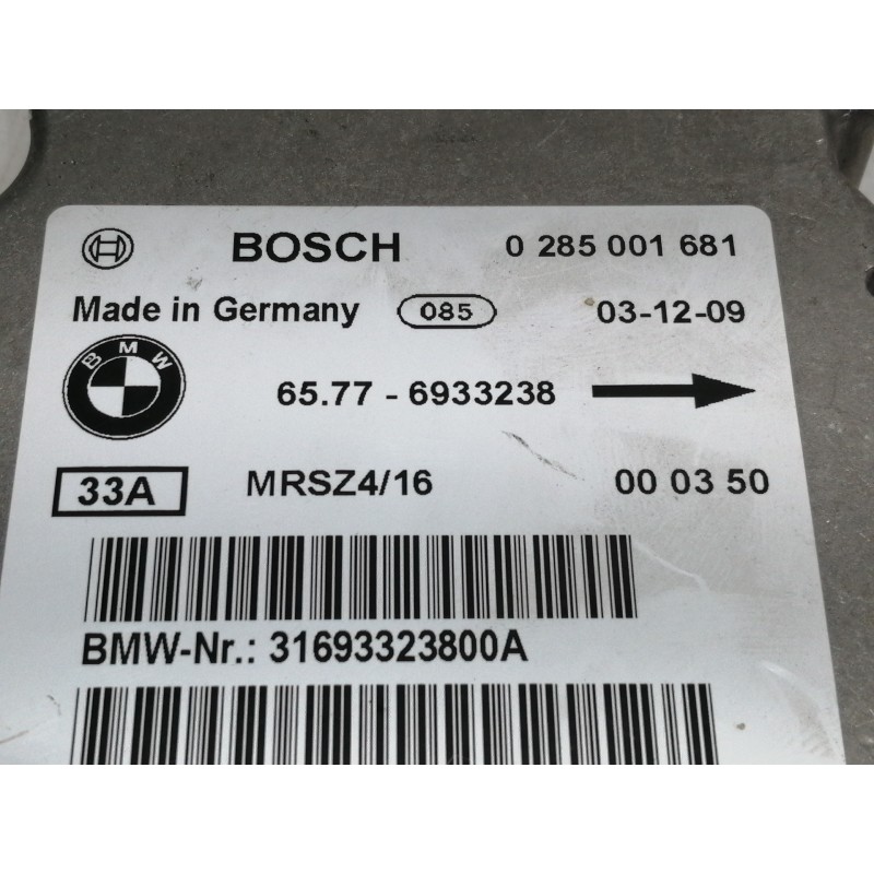 Recambio de centralita airbag para bmw x5 (e53) 3.0d referencia OEM IAM 0285001681 65776933238 