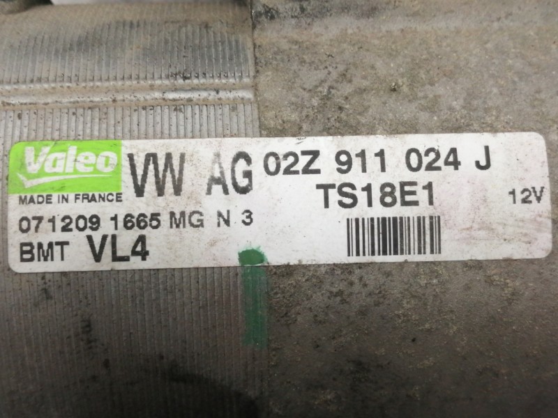 Recambio de motor arranque para skoda fabia combi (5j5) style referencia OEM IAM 02Z911024J VWAF02Z911024J TS18E1 0712091665MGN3